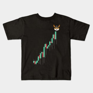 Vintage Stock Chart Floki Inu Coin To The Moon Trading Hodl Floki Army Crypto Token Cryptocurrency Blockchain Wallet Birthday Gift For Men Women Kids Kids T-Shirt